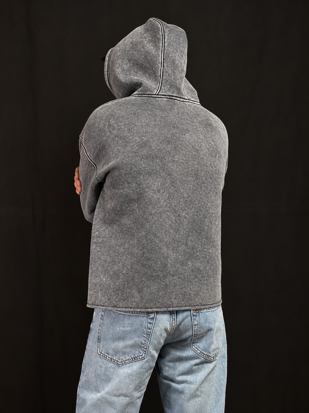 RAW EDGE STONEWASH HOODIE