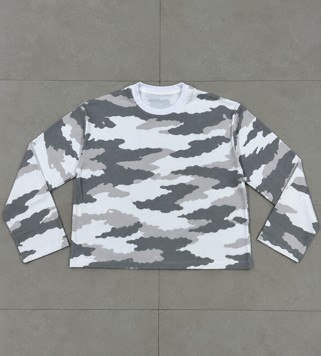 CAMO WAFFLE KNIT