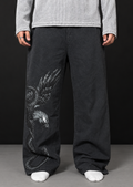 SHADOWBORNE ACID WASHED BAGGY JOGGERS