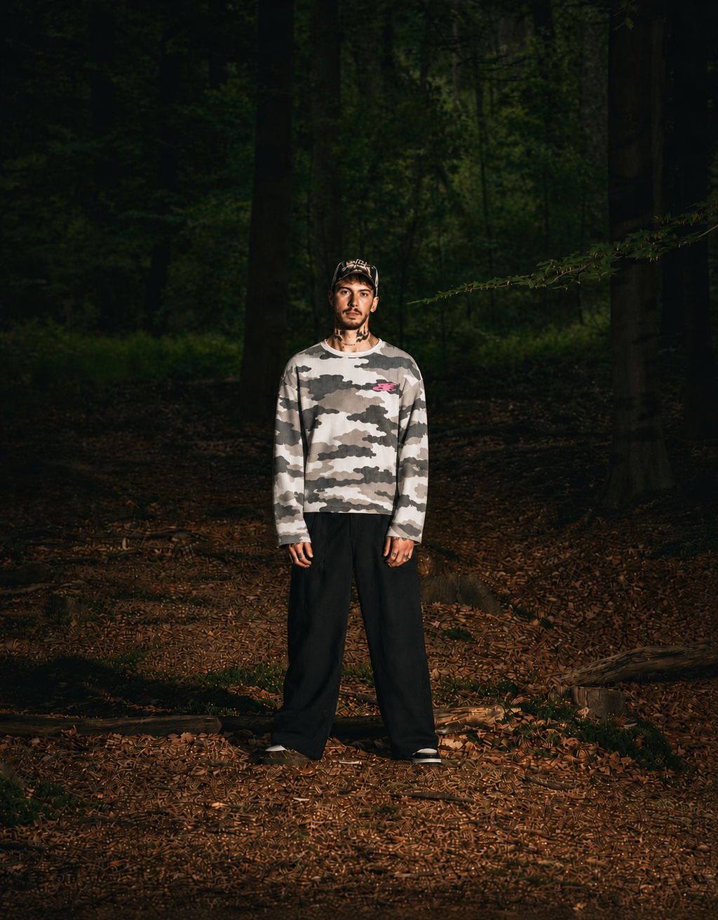 CAMO WAFFLE KNIT