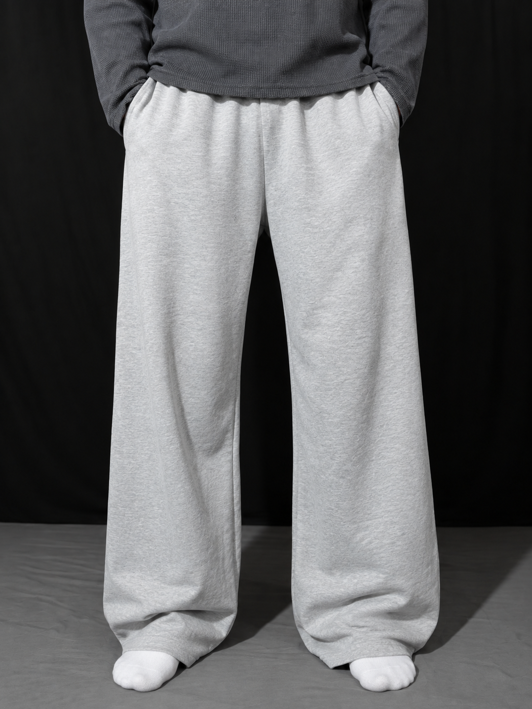 Grey Melange essential joggers