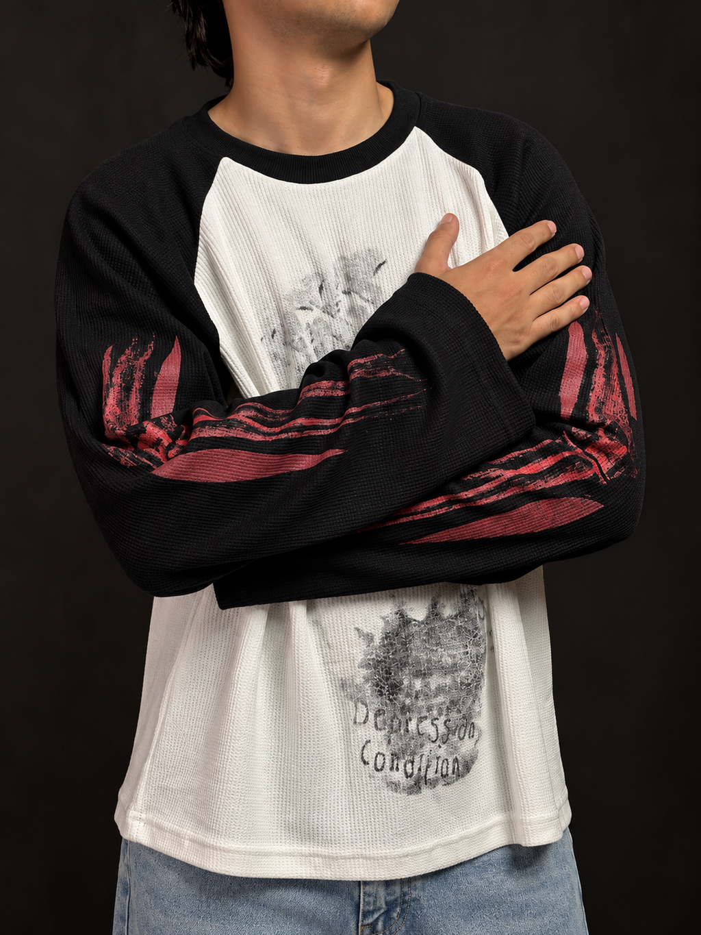 SAINT N SINNERS RAGLAN WAFFLE KNIT