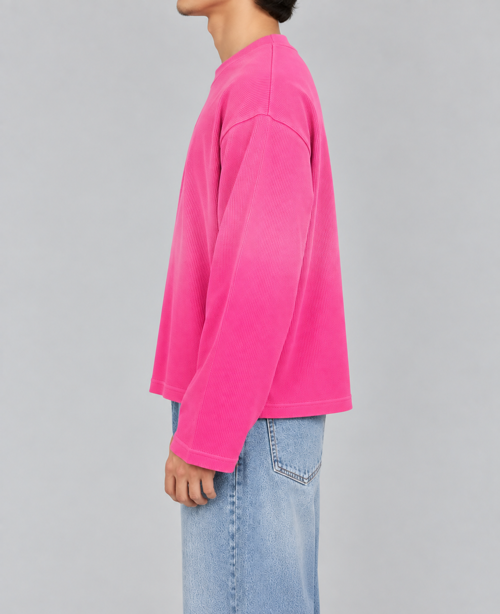 PINK OMBRE WAFFLE KNIT