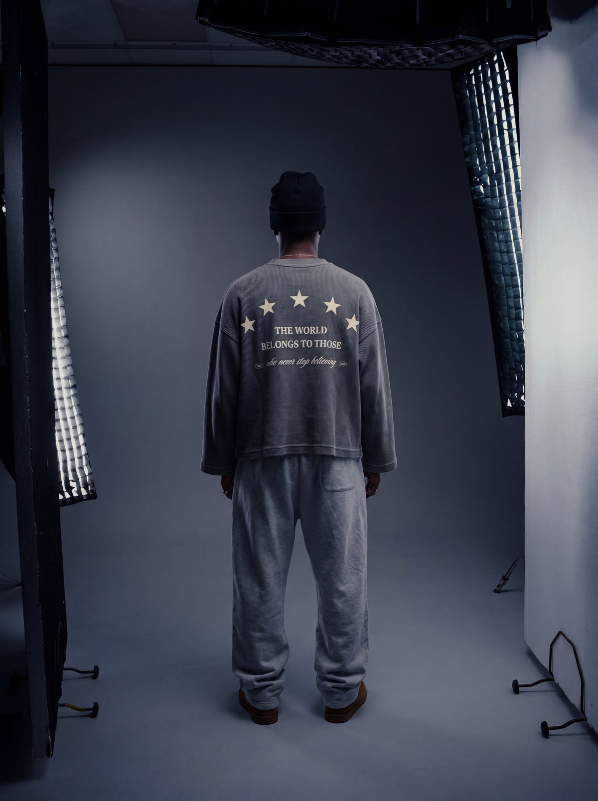 CONVICTION ACID WASH WAFFLE TEE