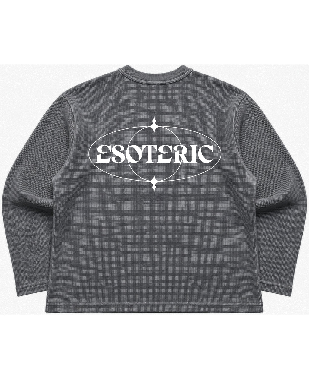 Acidwash waffle knit oversized full-sleeve Back Design