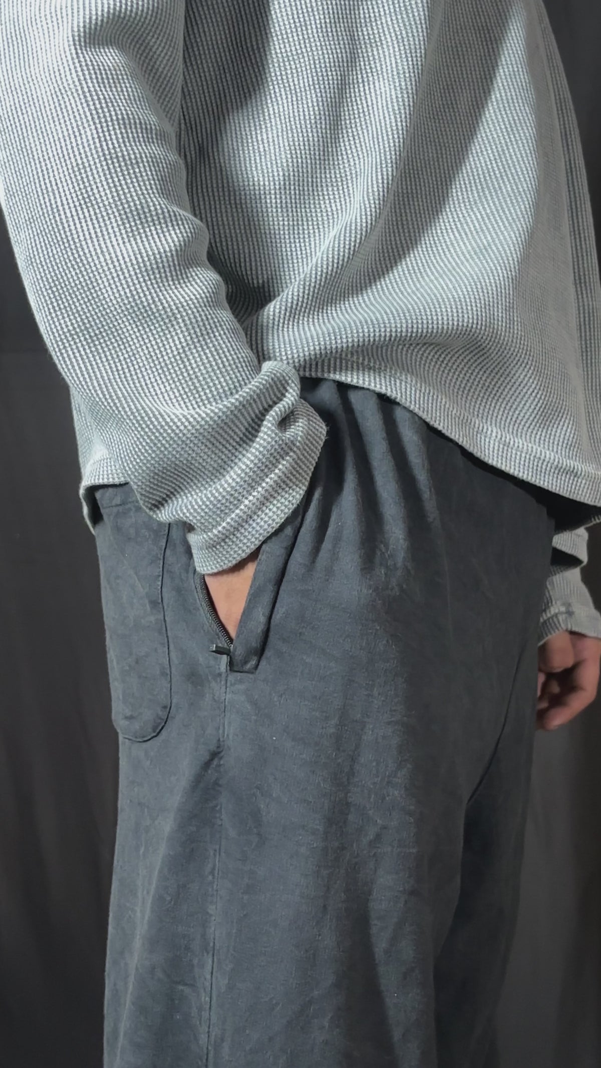 Black Acid Wash essential joggers