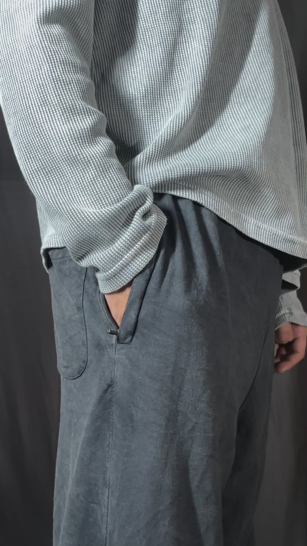 SHADOWBORNE ACID WASHED BAGGY JOGGERS