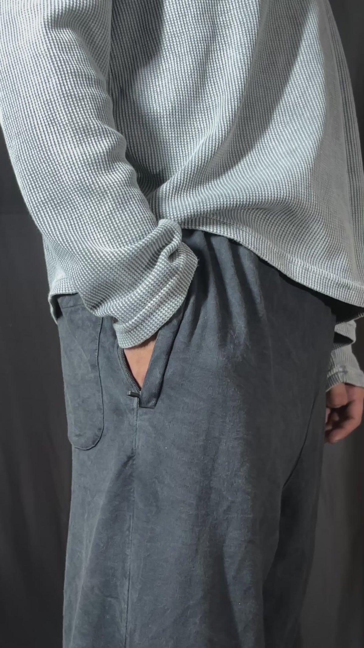 SHADOWBORNE ACID WASHED BAGGY JOGGERS
